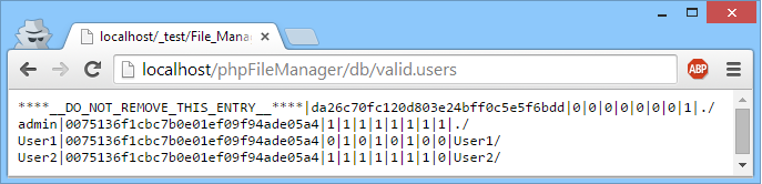 valid.users opened via web browser