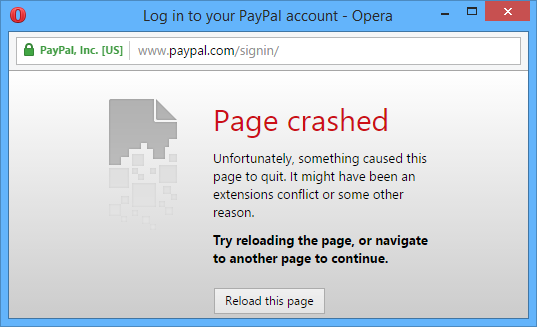 Opera crash